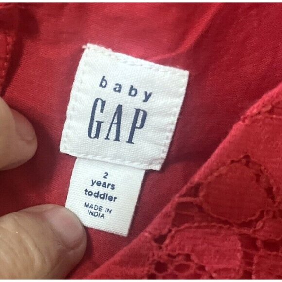 Baby Gap Red Lace Dress 2yrs - Picture 4 of 8